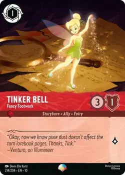 ~ Tinker Bell - Fancy Footwork (Epic) ~ NM Holofoil ~ Whispers in the Well ~ - Image 1