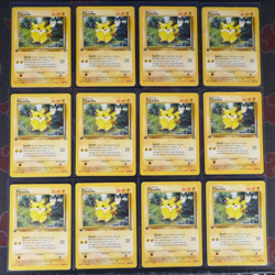 MP/HP (1st edition) Pokemon 12-Card PIKACHU Non-Holo 60/64 Common JUNGLE Set LOT - Image 1