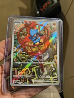 Pokemon TCG Riolu Black Star Promo #010 Full Art Holo Illustration Card NM - Image 1