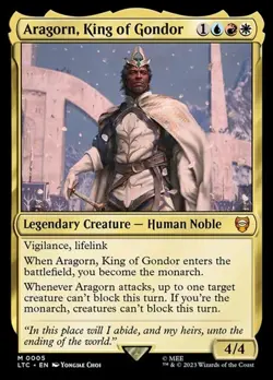 Aragorn, King of Gondor - Foil LTC LP MTG - Image 1