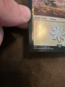 Mtg Magic Warhammer 40k Surge Foil Plains Twisted Miscut Square Corner Misprint - Image 2