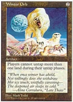MTG Winter Orb, Damaged, English Fifth Edition - Image 1