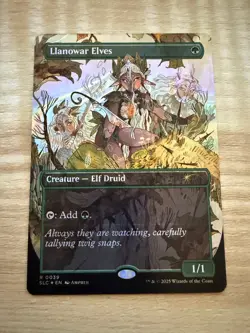 Llanowar Elves Halo Foil MTG Secret Lair Encyclopedia Of Magic (0039) Fresh! - Image 1