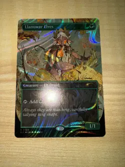 Llanowar Elves Halo Foil MTG Secret Lair Encyclopedia Of Magic (0039) Fresh! - Image 2