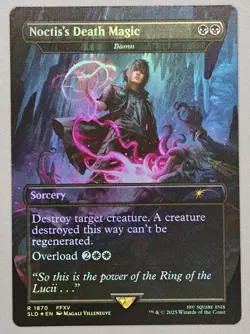 MTG x FINAL FANTASY SECRET LAIR - NOCTIS'S DEATH MAGIC #1870 RAINBOW FOIL - Image 1