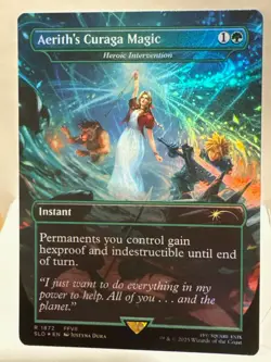 Aerith's Curaga Magic - Heroic Intervention (Rainbow Foil) Secret Lair Drop Foil - Image 1