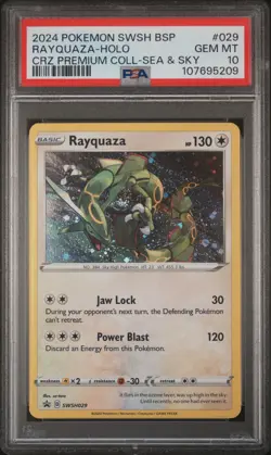 2024 POKEMON SWSH BLACK STAR PROMO #029 RAYQUAZA-HOLO PSA 10 - Image 1