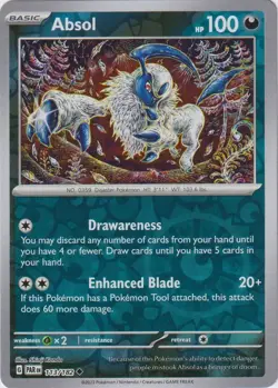 💥Pokemon - Absol - Reverse Holo - 113/182 - Paradox Rift - (NM)💥 - Image 1