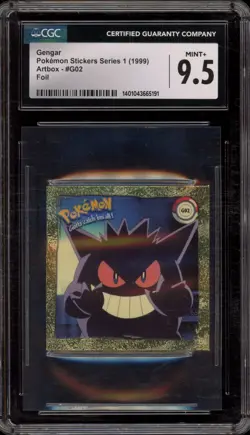Pokemon Gengar Artbox Stickers Series 1 #G02 SCRATCHED CGC 9.5 - Image 1