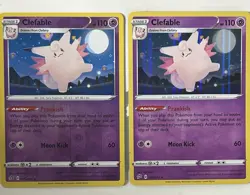 Pokemon TCG Clefable Holo Rare and Reverse Holo Rare 75/192 SWSH Rebel Clash - Image 1