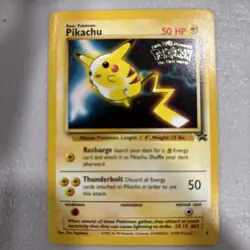 Pikachu #4 1999 WB Black Star Promo Pokemon the First Movie Pokemon TCG - Image 1