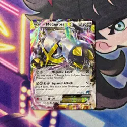 Shiny Metagross EX 2014 Pokemon XY34 Black Star Promo Pokemon Card Excellent LP - Image 1