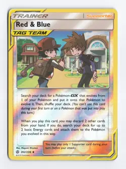 red & blue 202/236 uncommon - Pokemon TCG cosmic eclipse holo mint - Image 1