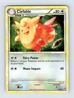 Clefable HOLO - Call of Legends - Moderate Play - 1/95 Rare- Pokemon TCG - Image 1