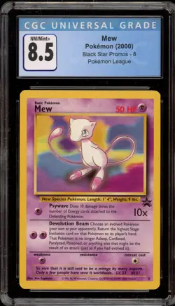 Pokemon Mew League Black Star Promo #8 CGC 8.5 - Image 1