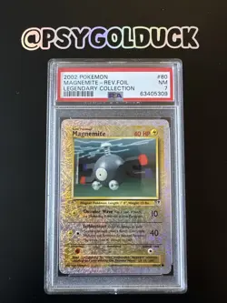 Magnemite Reverse Holo Fireworks PSA 7 NEAR MINT Pokemon Legendary 80/110 - Image 1
