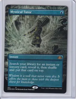 Magic The Gathering Dominaria Remastered #421 Mystical Tutor (Borderless) Foil - Image 1