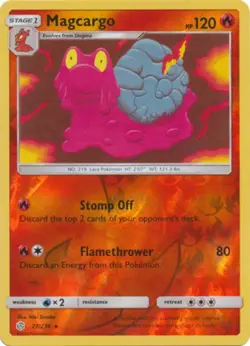 Pokemon - Magcargo - 27/236 - Rare - Reverse Holo - Sun & Moon Cosmic Eclipse - - Image 1