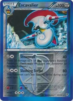 Pokemon - Escavalier - 61/101 - Rare - Reverse Holo - Plasma Blast - NM - Image 1