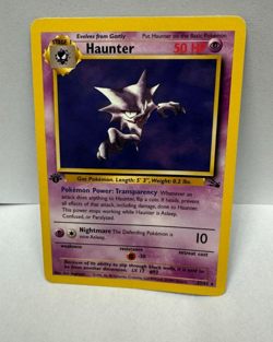 LP/MP Haunter Non Holo Rare - 1st Edition- WotC 21/62 Fossil Set Pokemon Card - Image 1