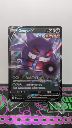 Gengar V 156/264 Ultra Rare Holo Card Swsh08: Fusion Strike Pokemon TCG NM/ Mint - Image 1