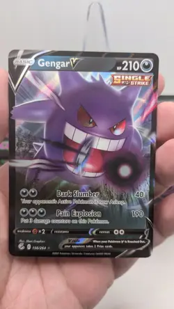 Gengar V 156/264 Ultra Rare Holo Card Swsh08: Fusion Strike Pokemon TCG NM/ Mint - Image 3