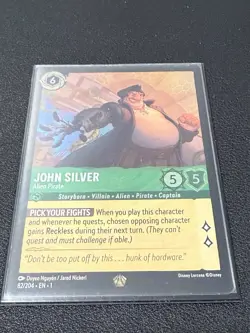 Disney Lorcana TCG the First Chapter John Silver Alien Pirate Foil Card 82/204 - Image 1
