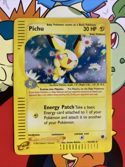 Pokemon Pichu Holo Rare 22/165 Expedition Base Set Card LP - Image 1