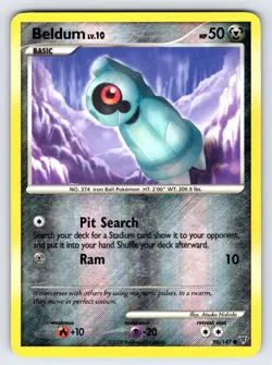 Beldum 90/147 2009 Supreme Victors Pokemon Card Reverse Holo Common - Mp - Image 1