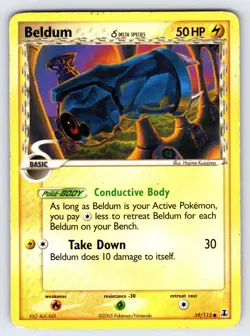 Beldum Delta Species 59/113 2005 EX Delta Species Pokemon Card TCG - Mp/Hp - Image 1
