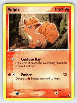 Vulpix 69/108 2007 EX Power Keepers Pokemon Card TCG Sugimori Art Common - VLP - Image 1