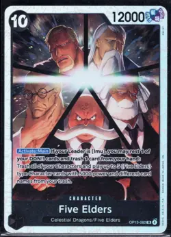 Five Elders SR OP13-082 Carrying On His Will Foil One Piece Card Game - Image 1