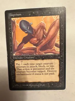 Magic MTG Legends Imprison Excellent MP Banned Card 1994 - Image 1