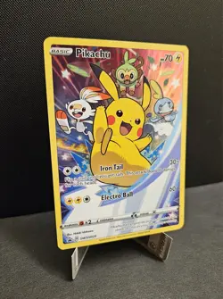 Pikachu SWSH020 SWSH: Sword & Shield Black Star Promo Full Art Pokemom Card NM - Image 2