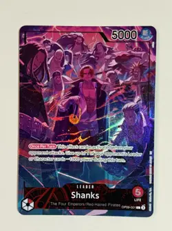SHANKS OP09-001 ALTERNATE ART, 2ND ANNIVERSARY SET, 2025 ONE PIECE CARD GAME - Image 1
