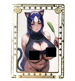 Goddess Story: Minamoto no Raikou (Fate) Neko Spicy Metal Anime Waifu CCG Card - Image 1