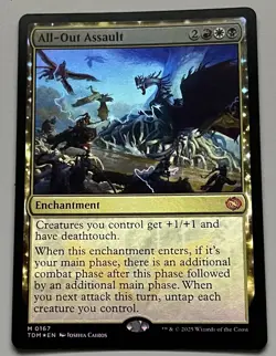 MTG Tarkir: Dragonstorm All-Out Assault Enchantment MYTHIC FOIL #0167 - Image 1