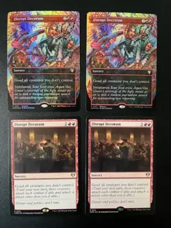 MTG- Disrupt Decorum x4 - Commander Masters (Two are FOIL) - Image 1