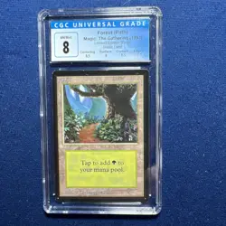 MTG BETA Forest (Path) CGC 8 NM/Mint, with sub grades 1993 - Image 1