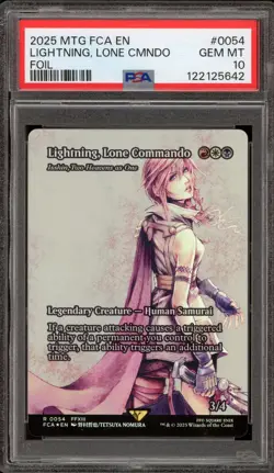 Magic MTG Lightning Lone Commando FCA Foil #0054 PSA 10 Gem Mint - Image 1