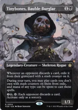 MTG Tinybones, Bauble Burglar (Borderless) (324) | NM | Foundations {FDN} - Image 1