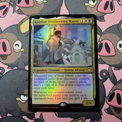 MTG Kambal, Profiteering Mayor Foil Prerelease Promo, Near Mint, English Edition - Image 1