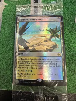 MTG SEALED Fortified Beachhead 262/287 The Brothers' War Prerelease Promo FOIL!! - Image 1