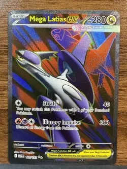 FULL ART Mega Latias EX Ultra Rare Card # 163/132 Pokemon TCG Mega Evolution - Image 1