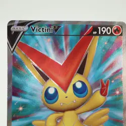 Victini V (Full Art) Ultra Rare Holo 144/163 Pokemon SWSH05: Battle Styles NM - Image 2