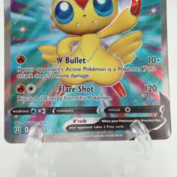 Victini V (Full Art) Ultra Rare Holo 144/163 Pokemon SWSH05: Battle Styles NM - Image 3