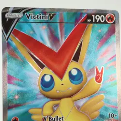 Victini V (Full Art) Ultra Rare Holo 144/163 Pokemon SWSH05: Battle Styles NM - Image 4