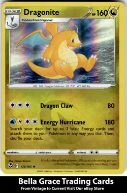 Dragonite #131/195 SWSH12: Silver Tempest Pokemon Rare Holo - Image 1