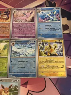 Pokemon TCG Prismatic Evolutions - 9x Eeveelutions Rev Holo Complete Bundle - NM - Image 3