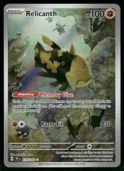 Relicanth - 173/162 Illustration Rare Holo NM Pokemon SV05: Temporal Forces - Image 1